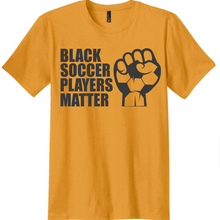 Load image into Gallery viewer, Adult Black Soccer Players Matter Tee (Unisex)