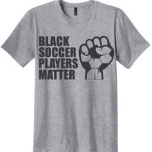 Load image into Gallery viewer, Adult Black Soccer Players Matter Tee (Unisex)