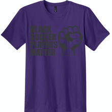 Load image into Gallery viewer, Adult Black Soccer Players Matter Tee (Unisex)